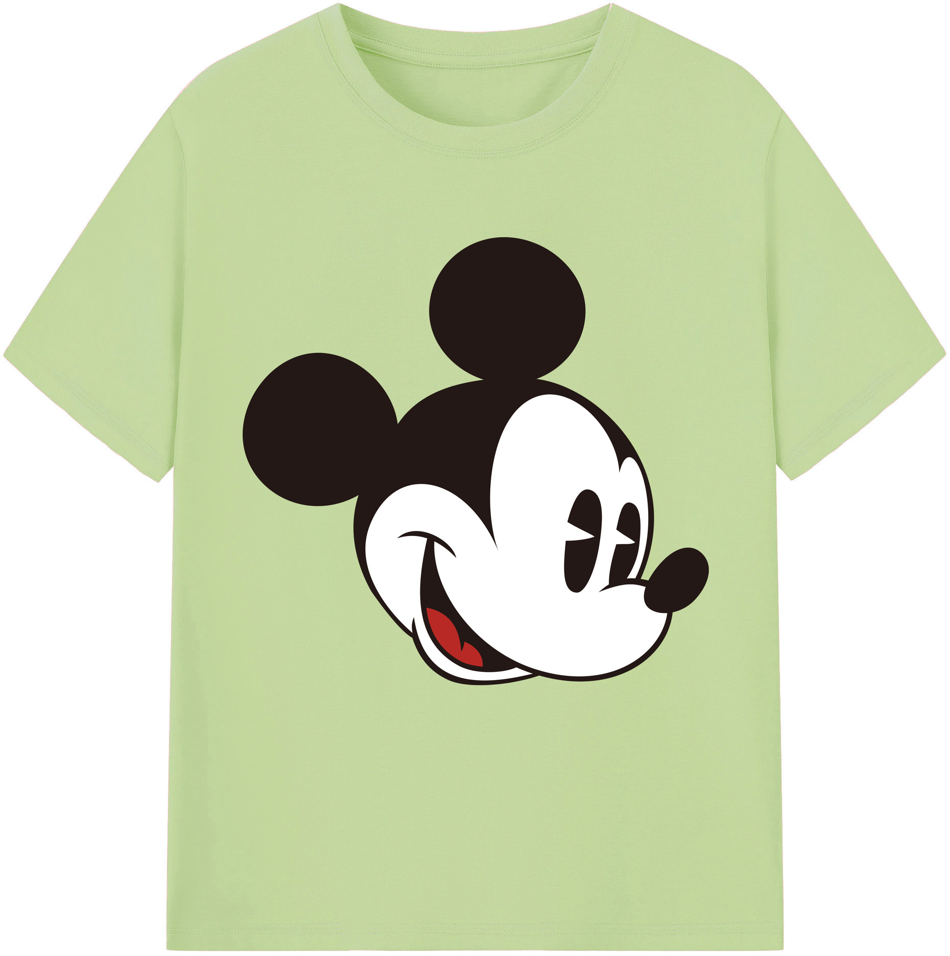 （画像用） ミッキーマウス Mickey Mouse 綿100％半袖Tシャツ（フロントプリント）